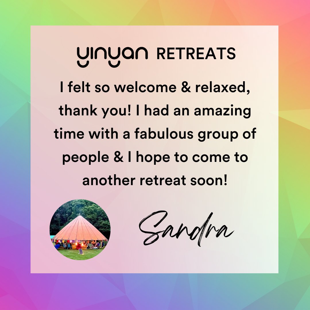 YinYanUK's tweet photo. YinYan Summer Retreats 🤩
We love seeing the impact these weekends have on people's wellbeing, happiness, mood &amp; outlook on life! 💕
But don't just take our word for it, this is what people said last summer &amp; this year is going to be even better! https://t.co/iMBUjEExPv🌲🏕️🔥✨ https://t.co/FBjVKtM8iM