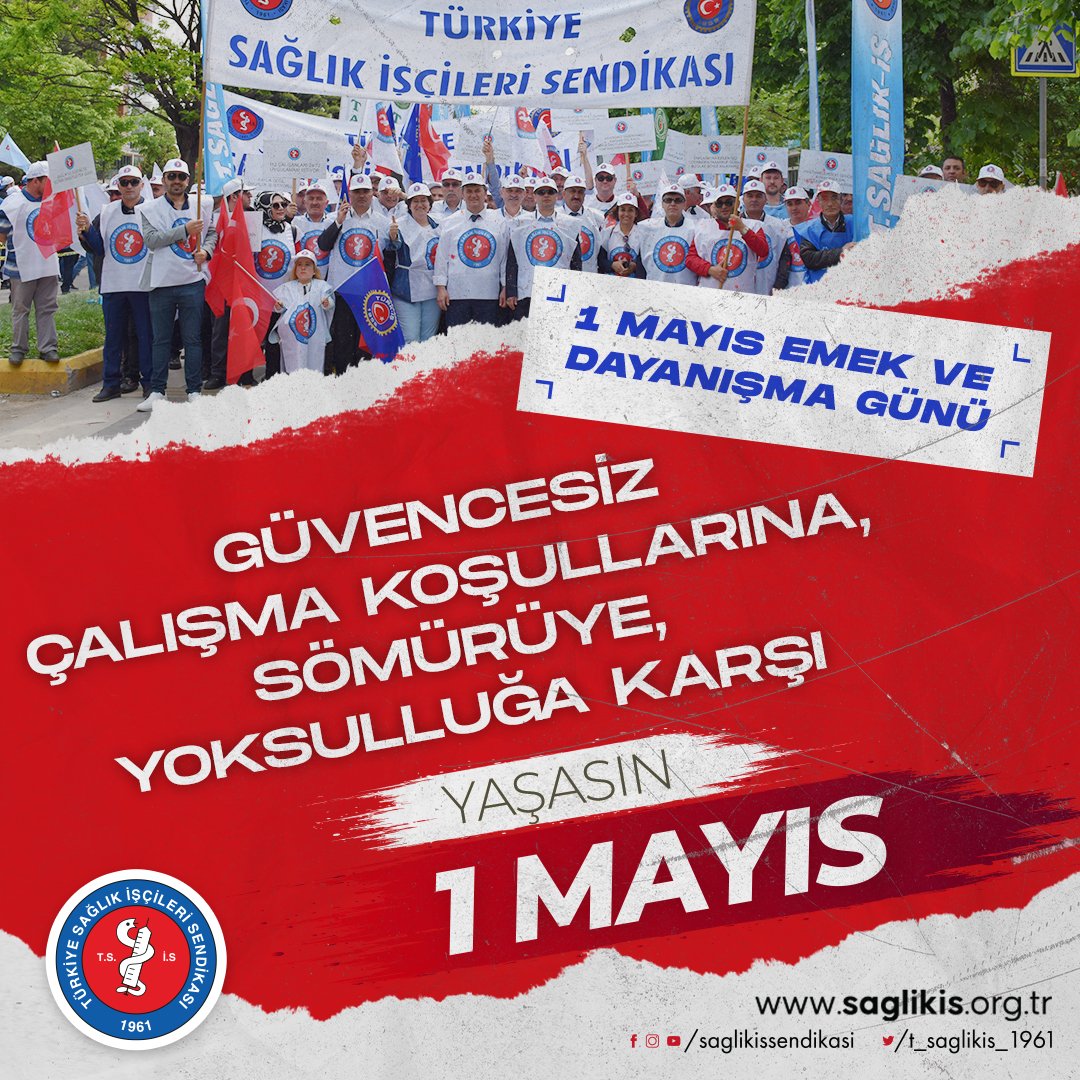trsaglikis's tweet photo. Güvencesiz çalışma koşullarına, sömürüye, yoksulluğa karşı yaşasın 1 Mayıs! https://t.co/vXOAnIZlkF