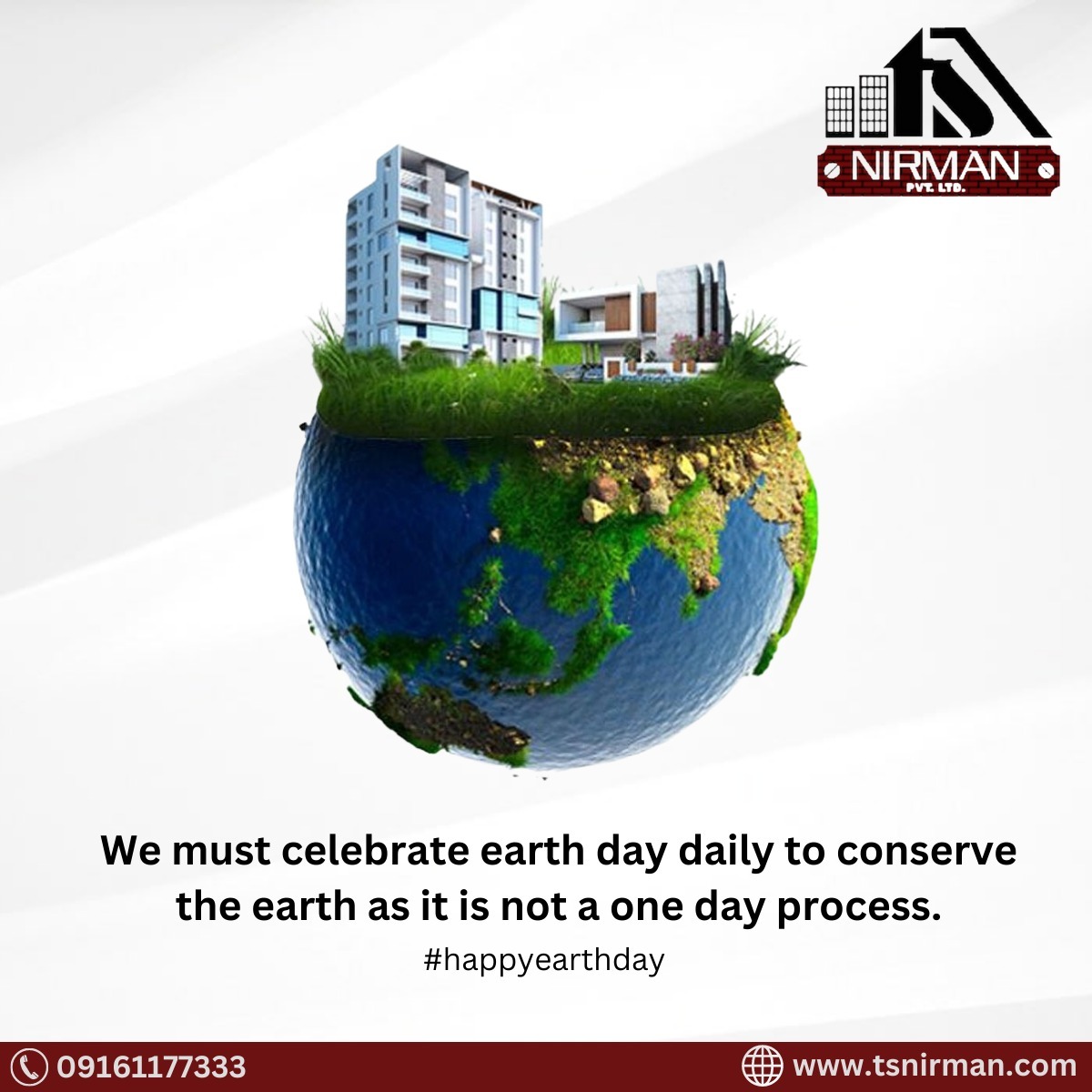 ts_nirman's tweet photo. Every day should be Earth Day. Let's pledge to protect our planet and its resources for a sustainable future.

 #earthday #sustainability #protecttheplanet #homebuilders #homeconstruction #civilcontractor #moderncontractor #lucknow https://t.co/tN421VhGhp