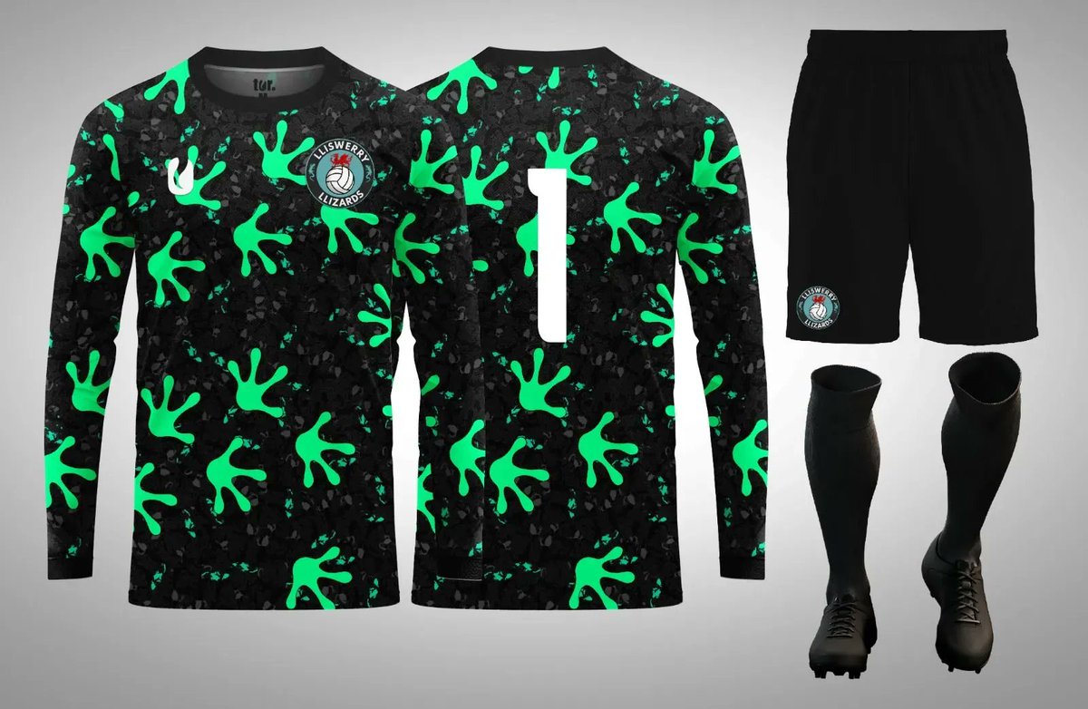 LliswerryLizard's tweet photo. The clubs new playing jerseys and goal keeper kit, for our first season! What do you all think?
We love the designs from @TeamTorSports 🙌🏼 #lliswerryllizardsfc🦎 #lliswerry #football #torsports #Newport https://t.co/xva3Ot6wsy
