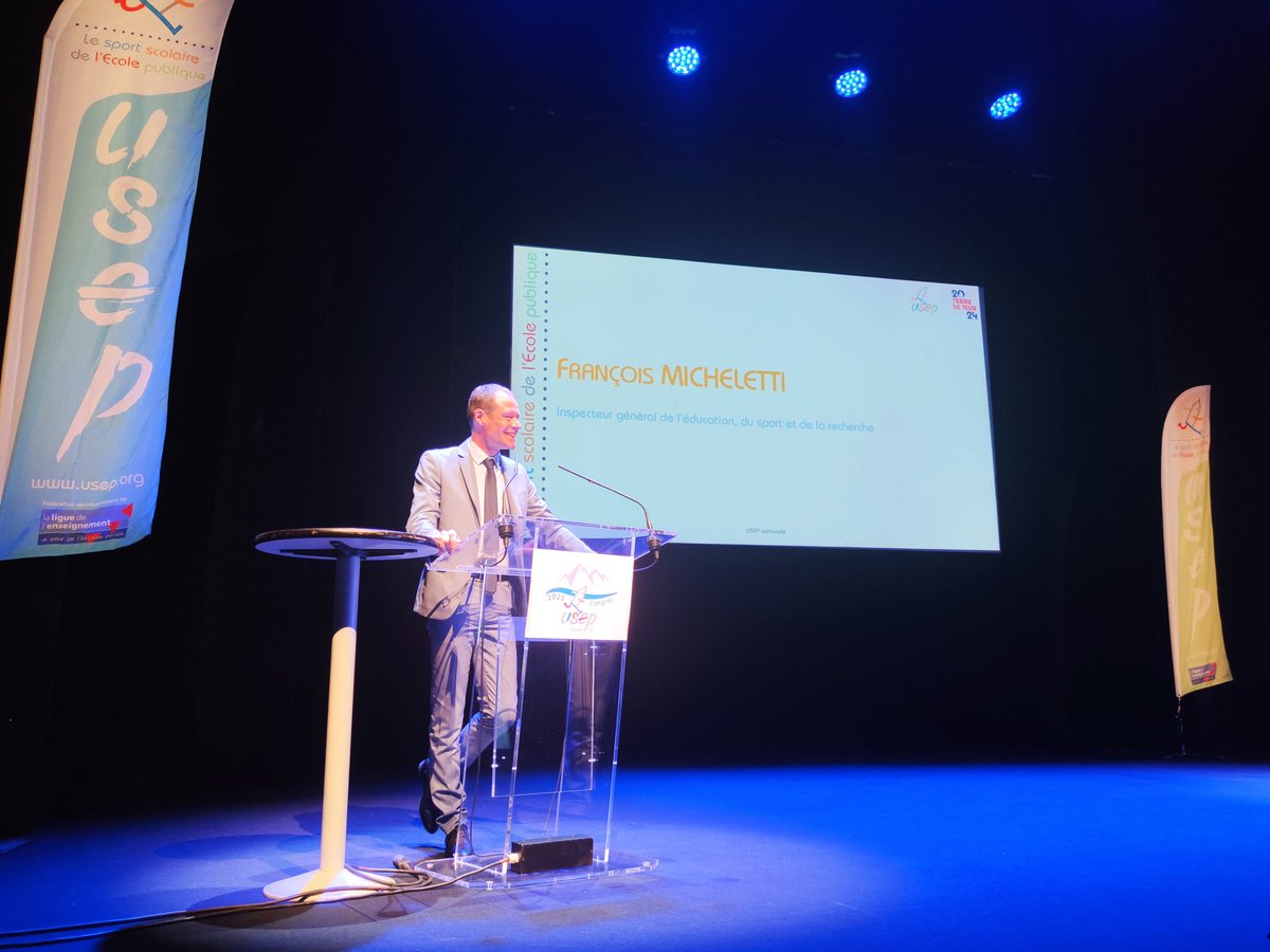 #AGUsep2023 [Ouverture]
Bravo au Comité USEP de Savoie pr l'organisation! 
<a href="/VMoreiraUSEP/">Veronique Moreira</a>, Présidente de l'<a href="/usepnationale/">USEP nationale</a> <a href="/RenaudBeretti/">Renaud Beretti</a> maire <a href="/aixlesbainsfr/">Ville Aix-les-Bains</a> @arnaudjean, Président @UFOLEP &amp; <a href="/FranoisMICHELE1/">François MICHELETTI</a>, inspecteur gén. Education sport recherche donnent le TOP départ!