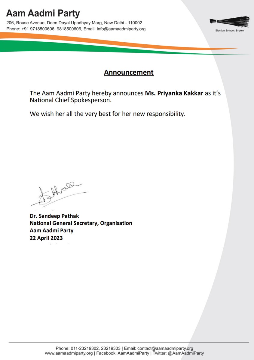 Arvind Kejriwal On Twitter Congratulations And Best Wishes Priyanka Ji 