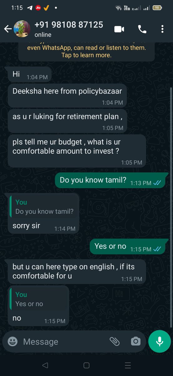 imvinokrish's tweet photo. Worst @policybazaar @PBHelpDesk 

தயவுசெய்து உங்கள் நிறுவனத்தை தமிழ்நாட்டில் இயக்காதிர்கள்.

 எனக்கு உங்க பாலிசியே வேண்டாம் ஆள விடுங்க 🥲 https://t.co/xCX9FYgSEV