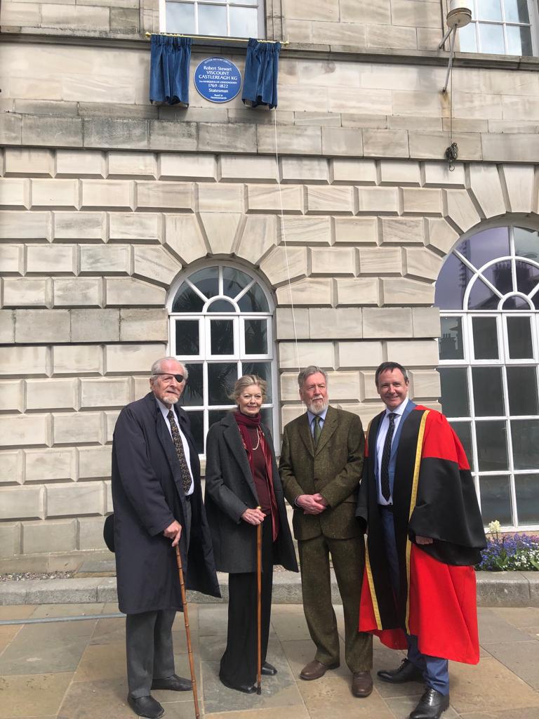 StephenMcIlveen's tweet photo. A blue plaque at last for Viscount Castlereagh. A huge thank you to the Ulster History Circle and the Council's Arts and Heritage team for helping me make this happen. One of history's greatest statesmen and diplomats commemorated in his home town. #newtownards #history #culture https://t.co/0oFUKIKrJE