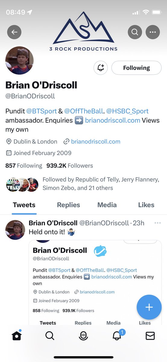 backuptron's tweet photo. @BrianODriscoll You spoke too soon! 😂 https://t.co/RwWjUmlwAH