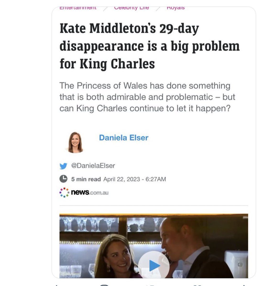 secretsciencet5's tweet photo. #KateMiddleclass had a good run while M was around. She and W had DM on fast dial. K s back on the sacrifice altar and she ll take the fall for W. Oh well , what goes around comes around ๐ฟ #Katemiddletonisabully #KateMiddletonTheRacist #KateMiddletonIsDuchessDolittle https://t.co/QAs80xxa85