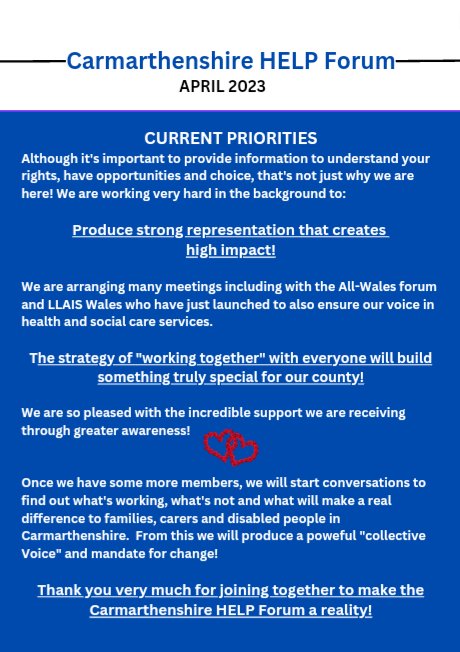 Carmarthenshire HELP Forum tweet media