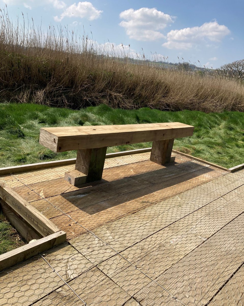 Our Seaton Wetland volunteers built out the board walk and installed a new bench along the tramway board walk. This will provide a rest stop for visitors as well a lovely spot to pause and take in the views over Colyford common 🪑