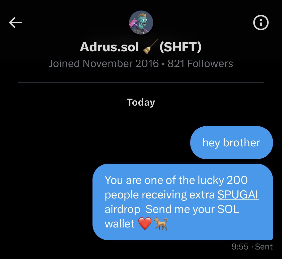 🏆 Let’s start Saturday with some DMs!

Who wants to receive a similar $PUGAI DM? 

Retweet and comment $PUGAI !

I’m reading all comments!