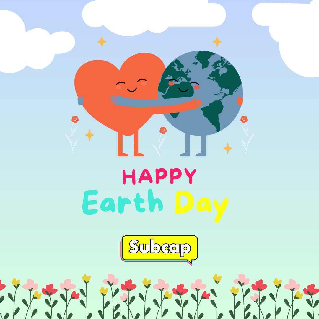 SubcapApp's tweet photo. Happy Earth Day! Let's protect our planet and make a difference. Every small action counts. 🌍🌱 #earthday #protecttheplanet #subcap https://t.co/UdqDcGXxHQ
