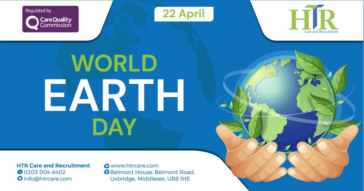 #worldearthday #earthday #earth #htr #htrcare #htragency #agencywork #health #healthcare #recruitment #uxbridge #middlesex #healthcareassistants #supportworkers #nurses #nursingagency #homecare #personalcare #domcare #domiciliarycare #domicilliarycare