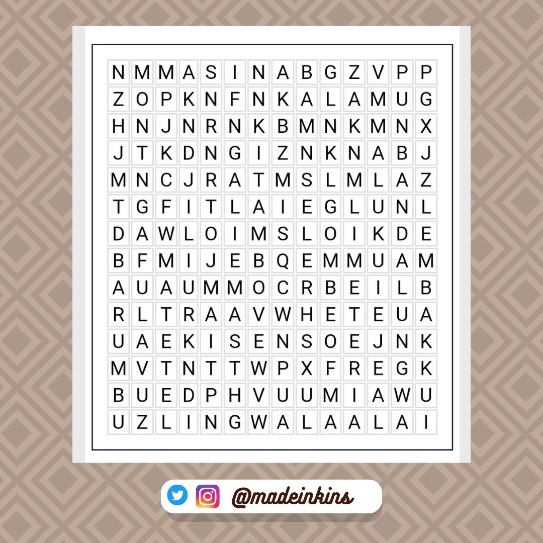 madeinkins's tweet photo. En attendant le deuxième épisode qui sortira le mercredi 26 Avril, tobeta nanu jeu ya ba mots cachés 😉
Essayez de trouver quelques communes de Kinshasa sur ce tableau 👇🏾

Vous en avez trouvé combien ?
#MadeInKin https://t.co/MO5CjREwxN