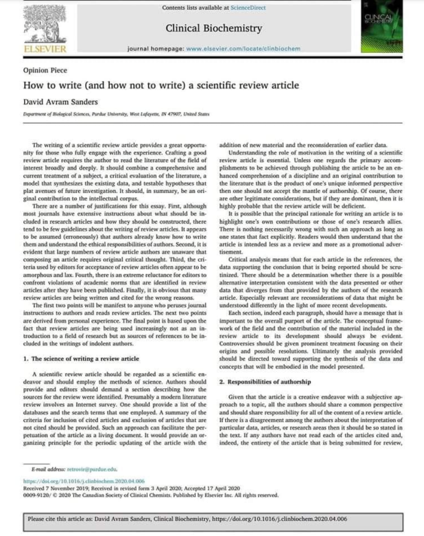 ShaheryarShafi_'s tweet photo. Do you want to write a scientific review article that is clear, concise and informative?
Learn the dos and don’ts of writing a good review from this article
#scientificwriting #reviewarticle #writingtips #AcademicTwitter #Academia #phdfriend #epitwitter #MedTwitter #phchat #acwri https://t.co/6T8i0AKQEi