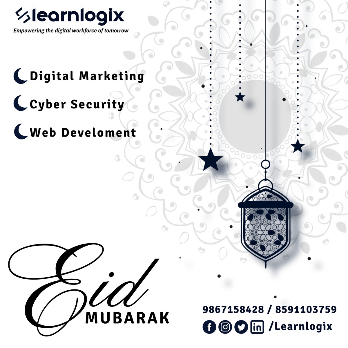 AspireXSkills's tweet photo. Wishing Everyone EID MUBARAK From The Entire Team @learnlogix
.
.
.
.
#eidmubarak #eidmubarak2023 #learnlogix #trainingcenter #institute #digitalmarketing #cybersecurity #webdevelopment #like #likesforlike #instalike #liker #likeforlikealways #comment4comment https://t.co/gH7B9uX1eT