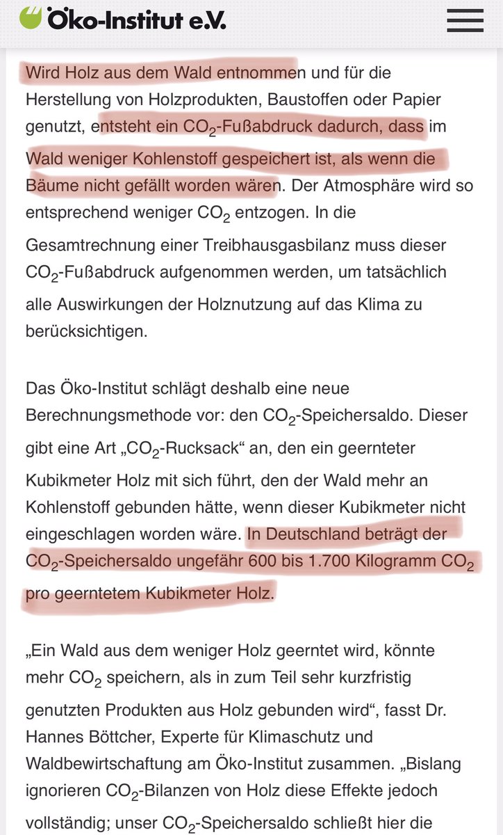 UMilatz's tweet photo. @CSU #Klimaziele können nicht 30+ Jahre warten.
Holzverbrennung produziert #CO2, ist klimaschädlich & hindert unsere kurzfristigen #Klimaziele zu erreichen.
Das freigesetzte CO2 bindet Holzwiederanbau wieder, jedoch über einen zu langen Zeitraum.
Stoffliche Substitution ist der🔑. https://t.co/0H53pxHlTz