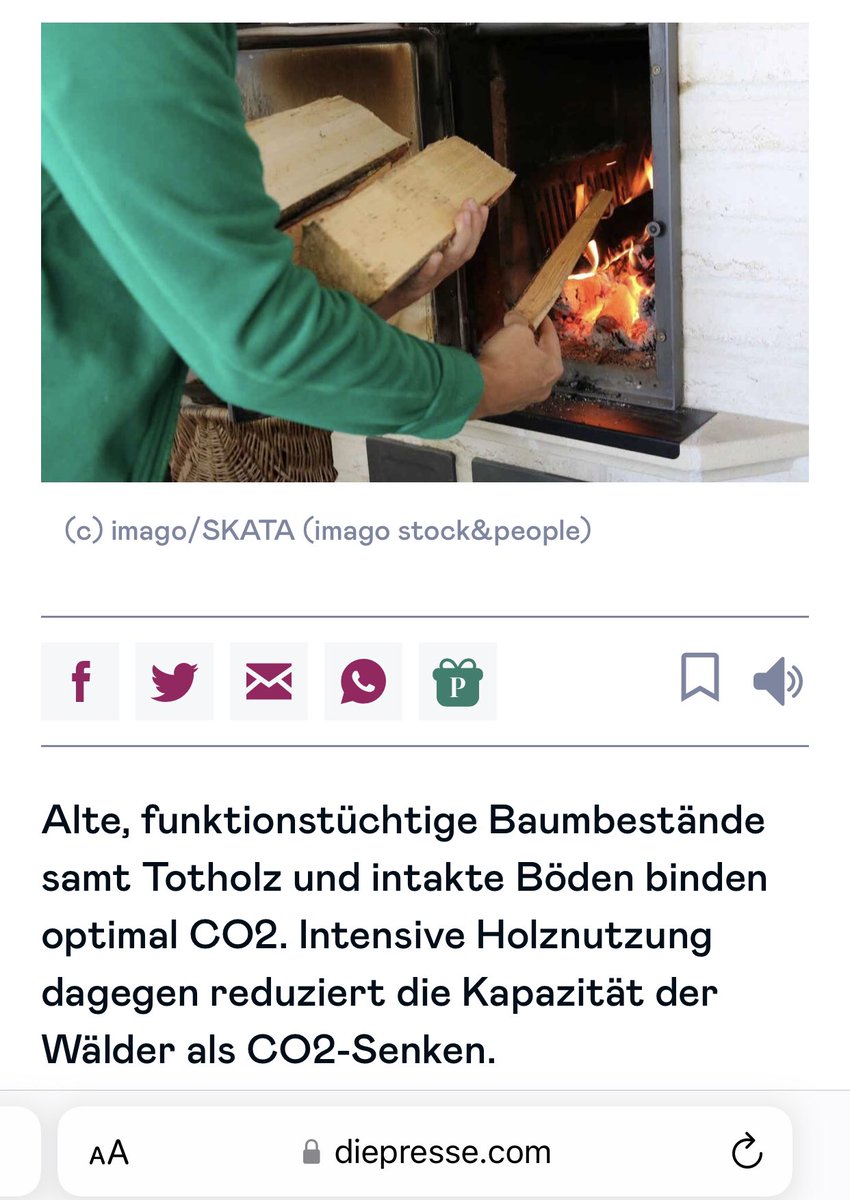 UMilatz's tweet photo. @CSU #Klimaziele können nicht 30+ Jahre warten.
Holzverbrennung produziert #CO2, ist klimaschädlich & hindert unsere kurzfristigen #Klimaziele zu erreichen.
Das freigesetzte CO2 bindet Holzwiederanbau wieder, jedoch über einen zu langen Zeitraum.
Stoffliche Substitution ist der🔑. https://t.co/0H53pxHlTz