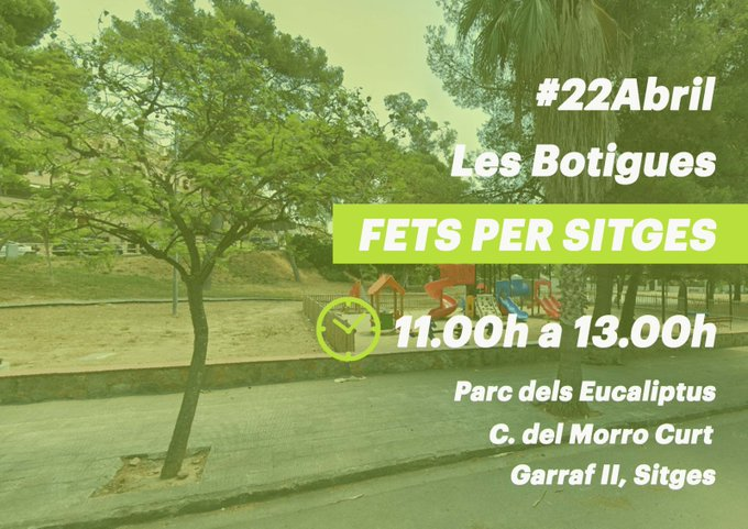 fetspersitges's tweet photo. Avui estem a Les Botigues al parc dels Eucaliptus a Garraf II @XaviGarB @ignasirubi @silviapf78 #Lesbotigues #garraf #sitges #barcelona #catalunya #eleccions https://t.co/BLYOOGMUVk