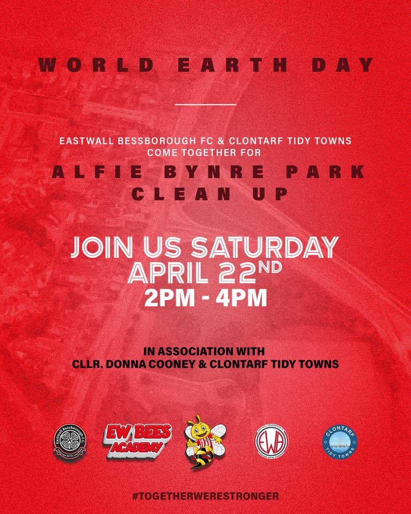 As well as our regular #TidyTowns cleanups this morning to #KeepClontarfTidy we're very happy to support @ewbfc with a cleanup of Alfie Byrne Park this afternoon 2-4pm. All welcome. #StrongerTogether #dublincommunitycleanup #EarthDay2023 @loveclontarf_ie