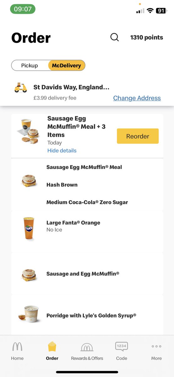 nicelliott3's tweet photo. Placed order on McDonald’s app never arrived but been charged, called restaurant but no help @McDonalds how do I get a refund https://t.co/WNCf5spfUW