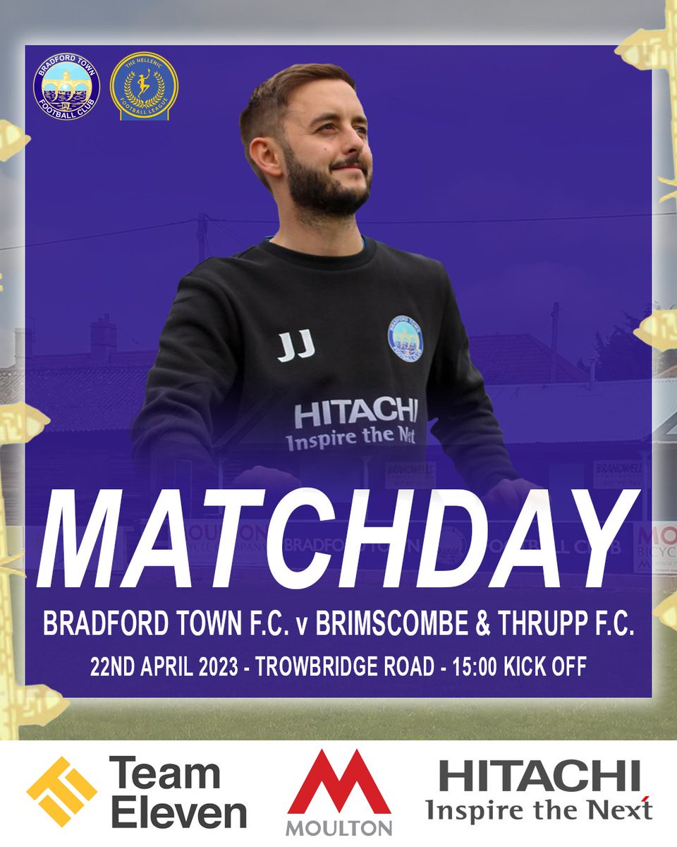 BradfordTownFC's tweet photo. For the final time this season...

It's 𝗠𝗔𝗧𝗖𝗛𝗗𝗔𝗬.

🏆 The @HellenicLeague Premier
🆚 @BTFCTheMeadow
📍 Trowbridge Road, BA15 1EX
⏰ 3:00pm Kick Off
🎟️ £6 Adults | £4 Concessions

#BTNBAT #AvonArmy #BTFC https://t.co/6QMsEPmqbk