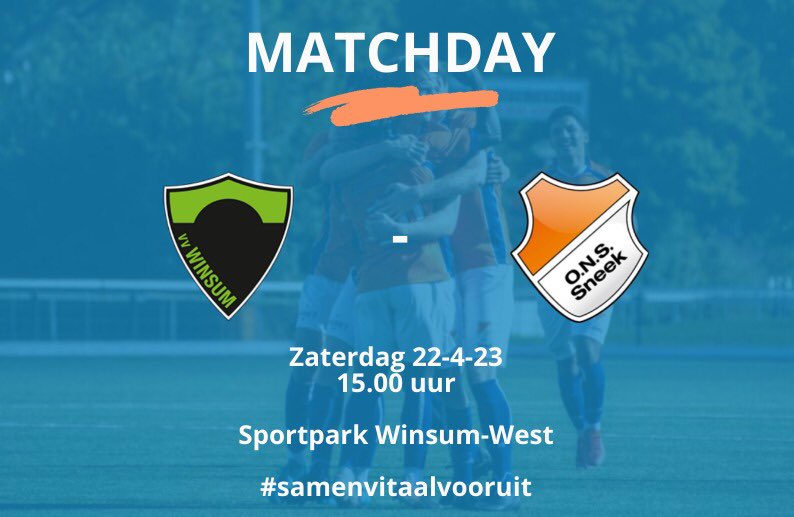 ONSSneek's tweet photo. MATCHDAY 🆚 @vvwinsum1! #winons https://t.co/8hdfN963Oy