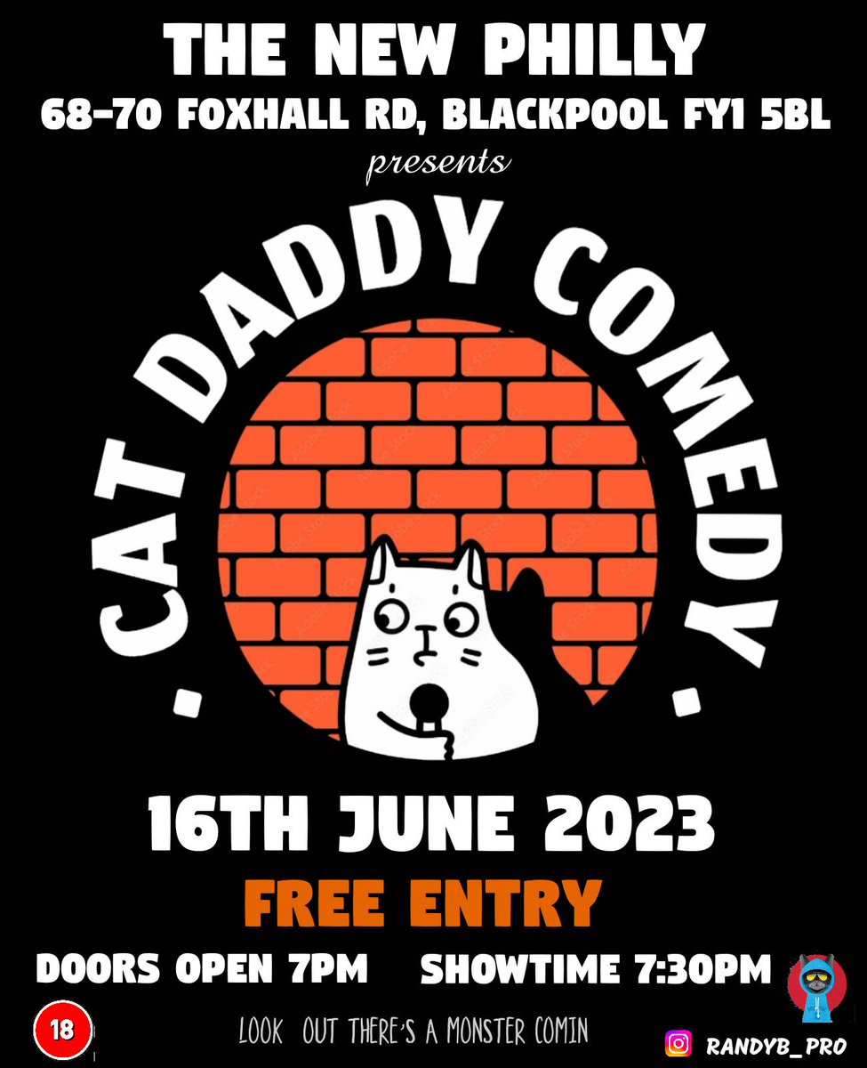 BVDBABY's tweet photo. So I'm doing this on June 16th. As a cat daddy myself, this should be perfect for me.
#standupcomedy
#standupcomedian
#standupsaturday https://t.co/iUW03yc30J