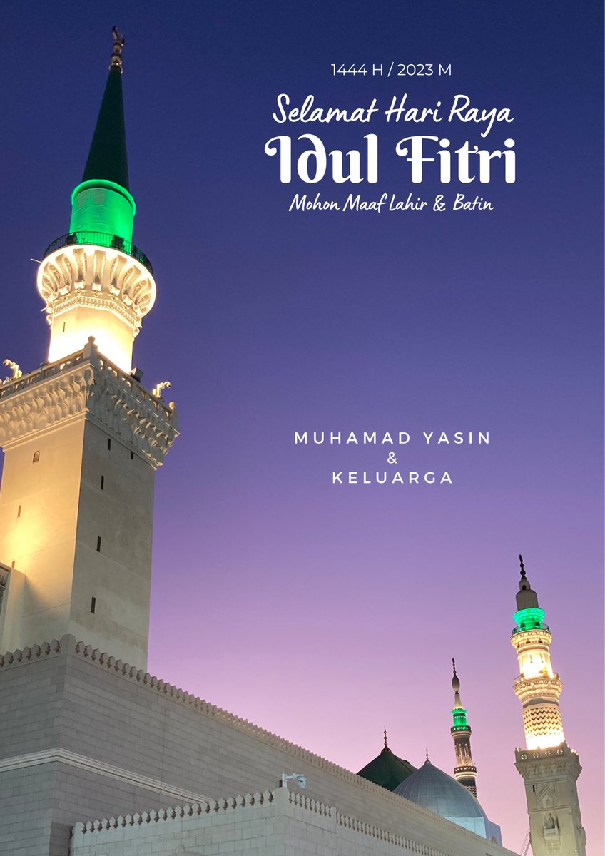 Selamat Hari Raya Idul Fitri. Mohon Maaf Lahir &amp; Batin. 🙏