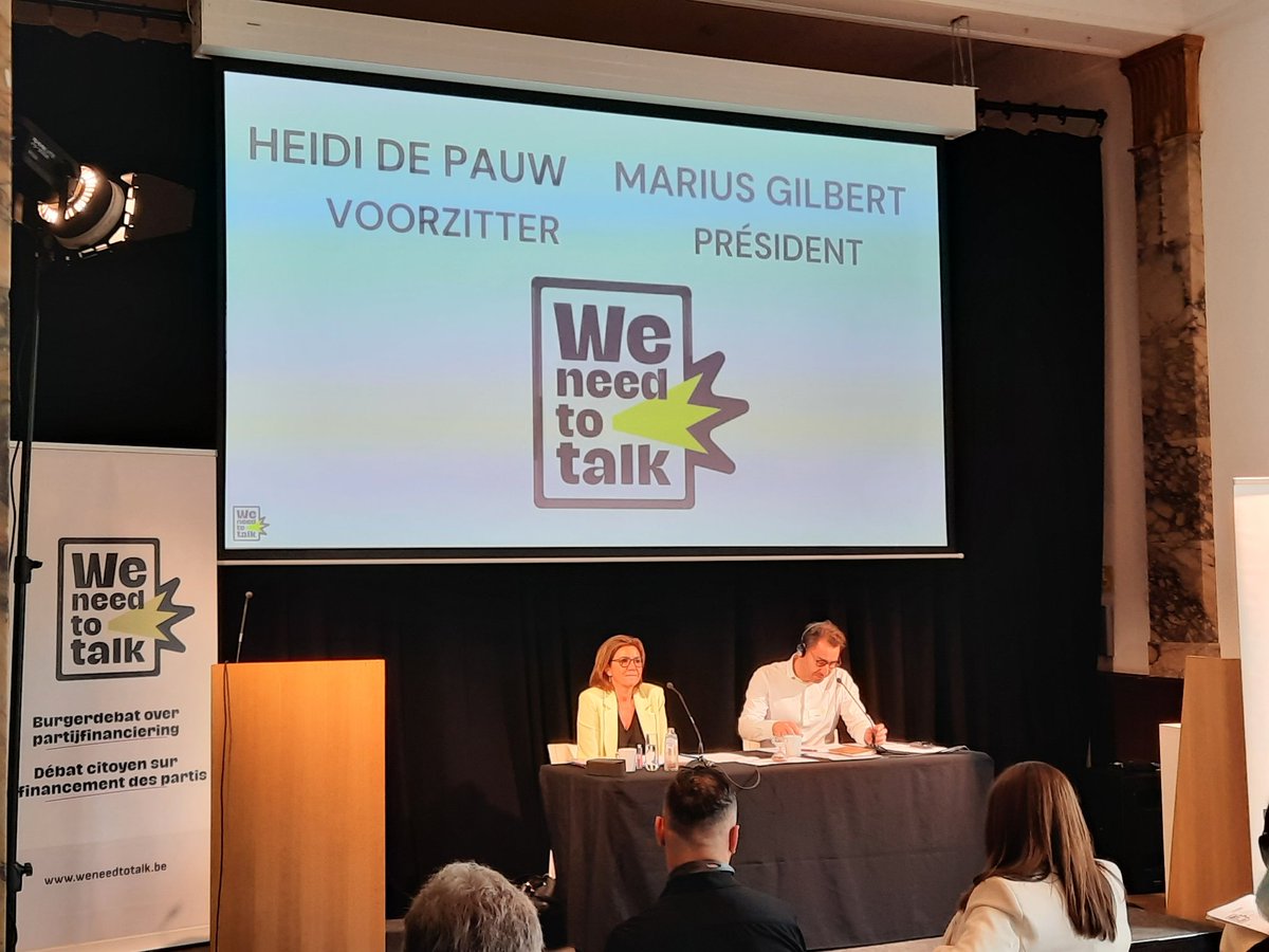 Voorzitter @mariusgilbert : 'Aujourd'hui, vous allez parler avec les représentants des partis politiques.' Straks horen we dus de standpunten van @pvdabelgie, @cdenv, @MR_officiel, @groen , @LesEngages_be , @vooruit_nu , @PSofficiel , @DefiParlBxl , @openvld en @Ecolo !