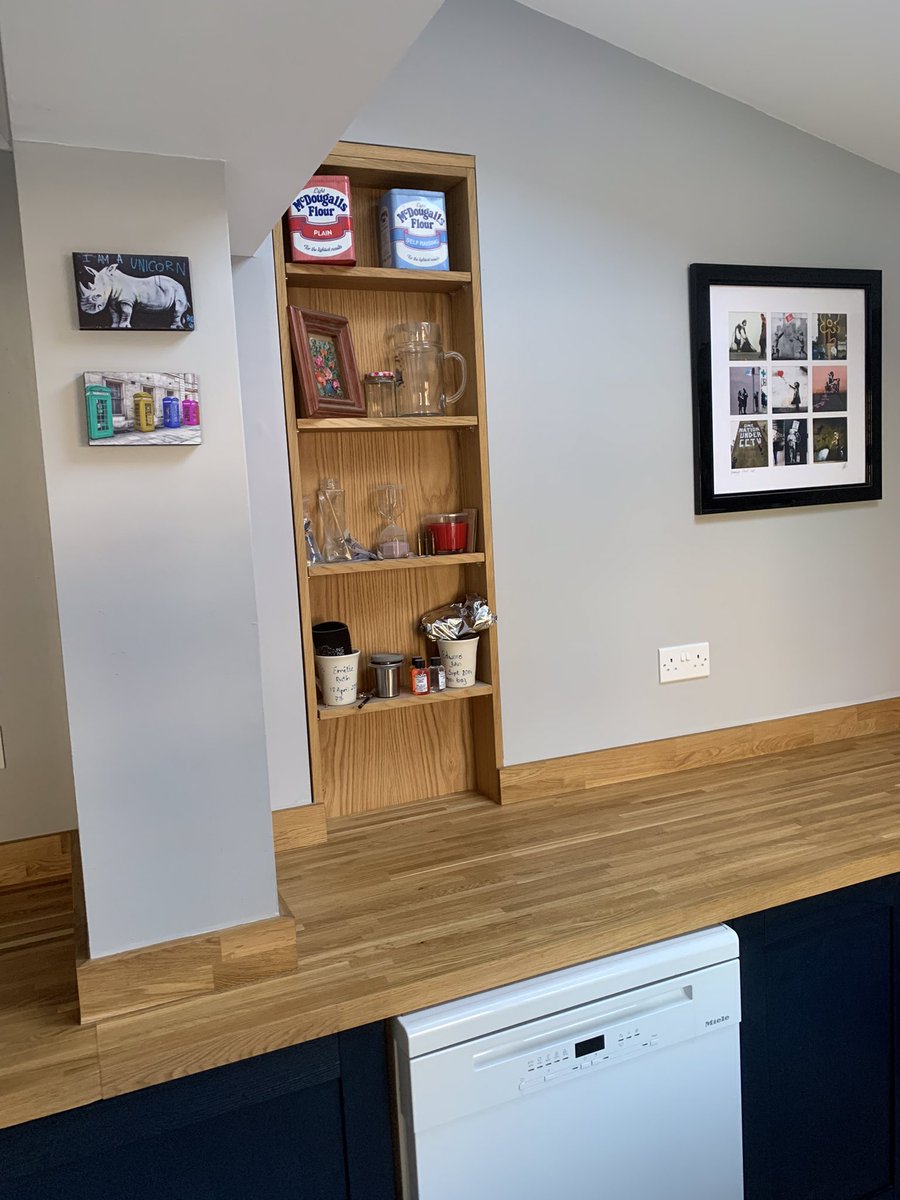 JMHcolchester's tweet photo. Team JMH finished fitting a kitchen this week. Special features included a bespoke unit to fill in an old window and a worktop that extended to the window reveal. #SBSwinner #smallbusiness #gobespoke https://t.co/mQax2EKlXR