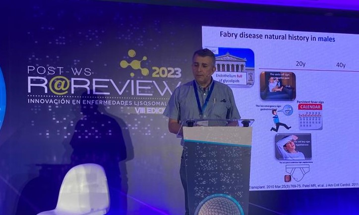 RarasReales's tweet photo. Momento de hablar sobre #EnfermedadDeFabry en esta primera sesión #RAREVIEW23 de esta mañana sobre novedades en el ámbito de diferentes #EnfermedadesLisosomales.
Lo hace el Dr. Alberto Ortiz Arduán. https://t.co/a3Em3OtqNP