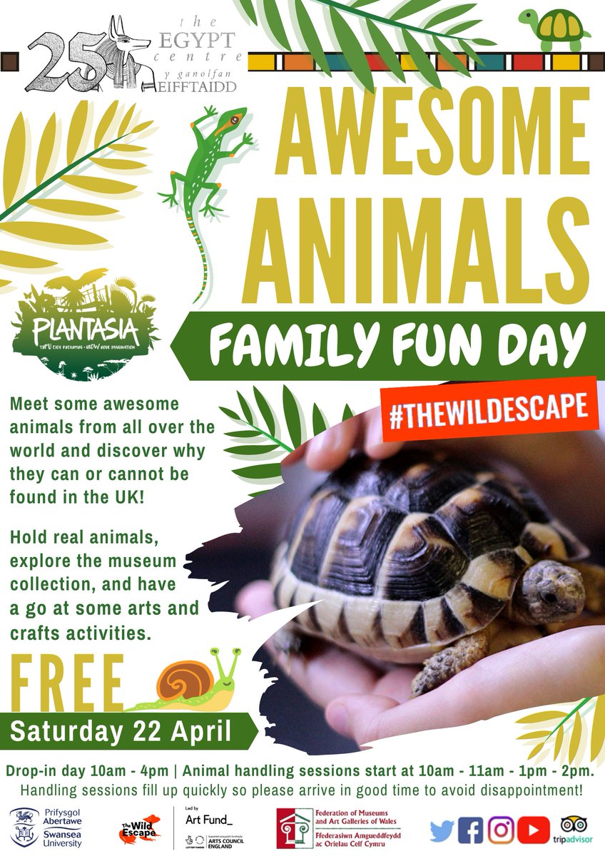 Come visit us TODAY for our Awesome Animals Family Fun Day as part of #EarthDay and the #TheWildEscape!

We have animals handling sessions with @Plantasia6, crafts and a brand new trail for you to enjoy.
