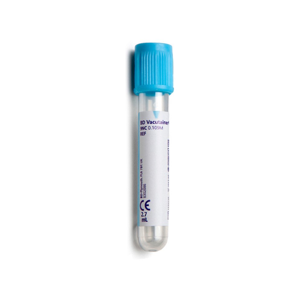 Hi #MedTwitter !

You’re an intern and your resident has told you to send PT/INR for a patient with liver failure. 

You find out that you have to send the sample in this funky blue capped container ⤵️

Why? 

Short 🧵 on why we do what we do!