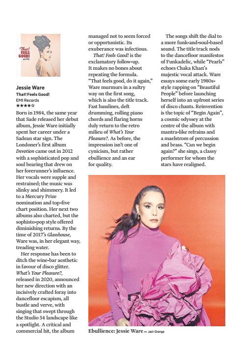 Just reading Financial Times as one does on Saturday morning (I'm 110% serious) and look. OUR FIRST REVIEW OF THAT! FEELS GOOD! <a href="/JessieWareFans/">Jessie Ware Fans</a> <a href="/JessieWare/">Jessie Ware</a>Info @JessieWare
