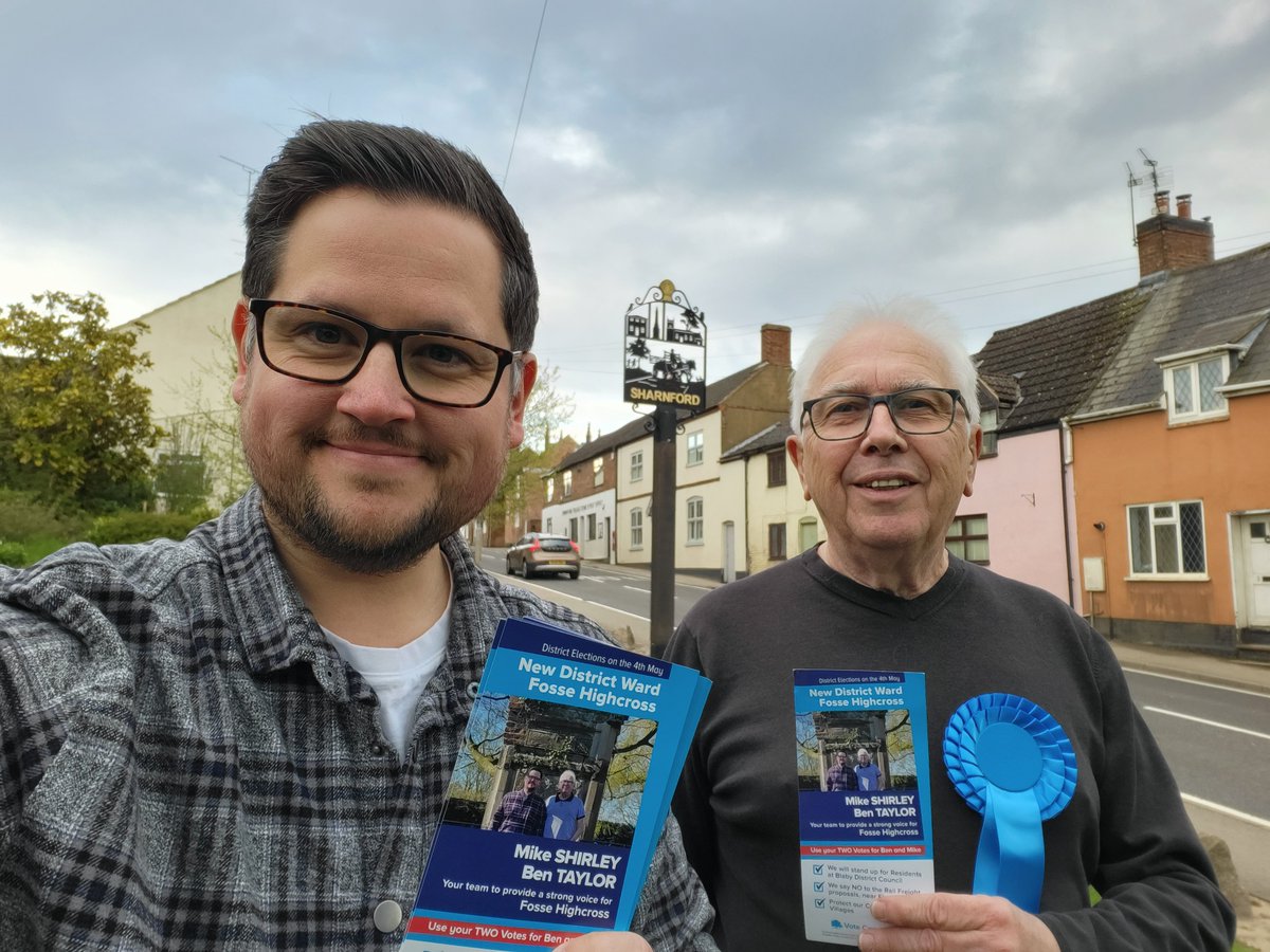 CllrBenTaylor's tweet photo. Great week out, meeting people on the door with @CllrMikeShirley ☑️

Really positive response. Thank you to everyone who took the time to chat 👍

Please vote for Ben and Mike on the 4th of May for #FosseHighcross 🔵

#VoteConservative4thMay #Elections2023 https://t.co/oyI8lW3tpK