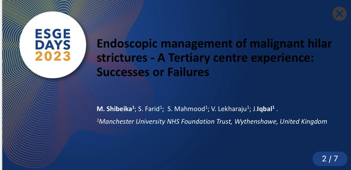 watch out for the two abstracts being presented today at #ESGEDays2023 from @WythEndo @MFTnhs especially for Hilar ERCP/pancreatic cysts enthusiasts @ESGE_news @javaidxiqbal @pawanlekharaju @HarryKaltsidis @GWebster_endo @rizsaleem @helpatologist