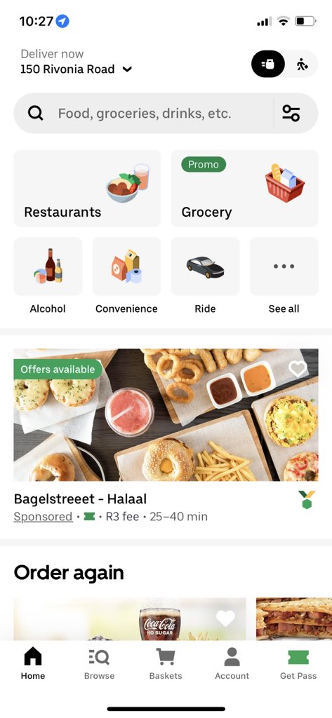 Biisa_xo's tweet photo. @uber why would an order requested to be delivered in Rivonia gets delivered to Bond st ??? 

Can I have my money. https://t.co/nX8C3XxqMu
