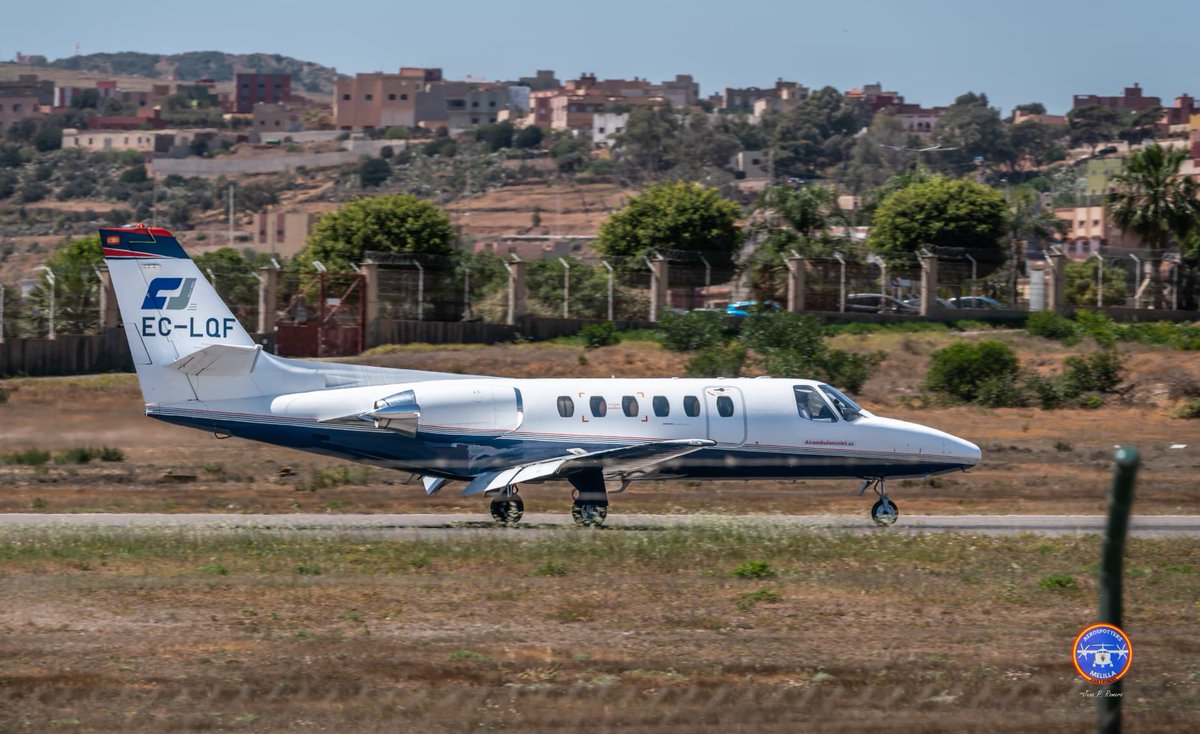 SpottersMelilla's tweet photo. #BuenosDías
#FelizSábado
Ayer, de nuevo, tuvimos la visita del #ORO903. Aquí vemos a esta @Cessna S550 Citation S/II de #ClipperJet, EC-LQF, tomando en la #rwy33 de #MelillaMLN. Posteriormente, retornó a #BarcelonaBCN como #ORO904.
.
.
Fotos📸: Juan P. Romero
@jmanatol @jmdeza1 https://t.co/Gq0tJRZ7vx