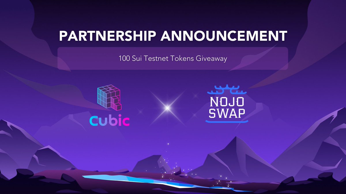 New partnership: @nojo_swap 🤝 <a href="/cubicgamesxyz/">Cubic 🎮</a> 🎉

💰To buidl <a href="/SuiNetwork/">Sui</a> together, we’re giving away 100 $SUI Testnet Tokens!

Enter: 
✅ Follow, rt and ❤️ 
✅ Complete the Tasks: trantor.xyz/campaign/14087…

#Sui #Suinami #Giveaways