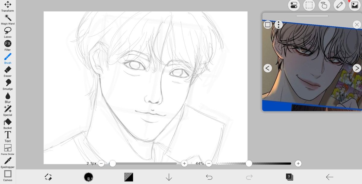 Baek dohwa WIP 
might draw Eunhyuk next:0
#WIP #sketch