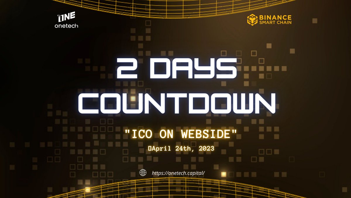 Dear community!
We are getting close to the #ICO, just one day away from our beginning.
Let's join and accompany us with this project!
#OTC #cryptocurrencies #OneTechCapital