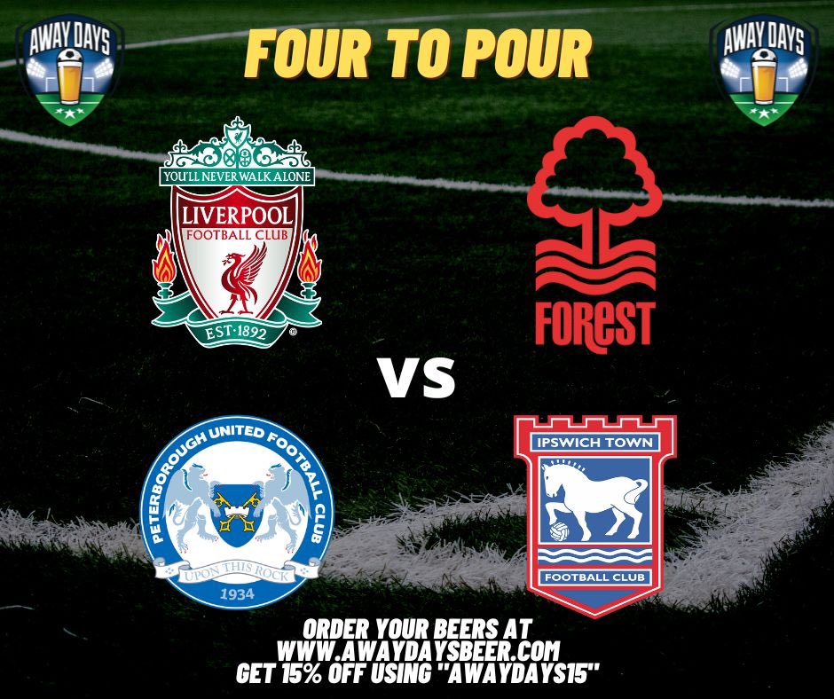 🍺 FOUR TO POUR ⚽️

PREDICT THE SCORES = WIN BEER 🔥

⬇️ TO ENTER ⬇️

Follow Our Page ✅ 
Predict The Scores ⚽️
Hit Retweet ♻️

Winner selected at random from correct predictions 🍻

🍺 SUPPORT US HERE ➡️ awaydaysbeer.com

UK 18+ ONLY 🔞

#FourToPour #itfc #lfc #nffc