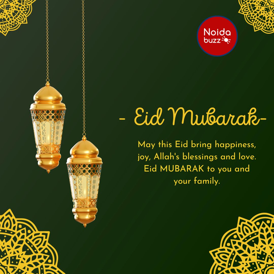 noidabuzz_'s tweet photo. On the occasion of Eid, may Allah grant you and your family peace, harmony, pleasure, good health, and prosperity. Happy Eid!

#eidmubarak #india #eid #celebration #love #light #HappyEid2023 #HappyEid #Eid2023 https://t.co/69ngcpALgR