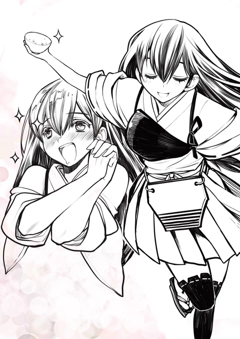赤城さん浸水日ですってね過去絵食ってる絵しかない#艦これ #赤城進水日 