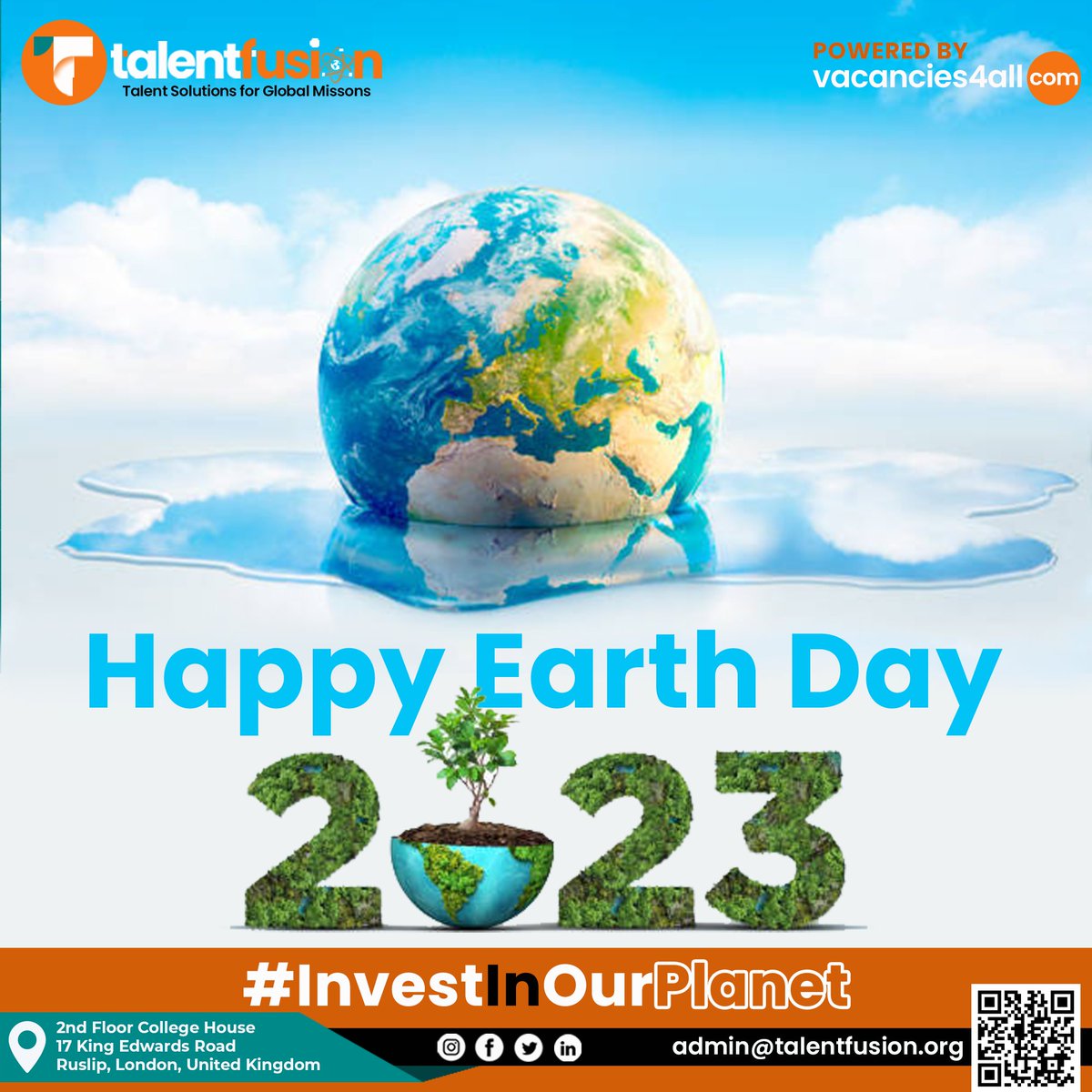 TalentFusionUK's tweet photo. Let's celebrate Earth Day by taking small steps towards a greener future. Together, we can make a big difference for our planet and future generations.#investinourplanet

#EarthDay #earthdayeveryday #earthdaycelebration #environmentallyfriendly  #environmentalawareness https://t.co/hj5aPFwPBc