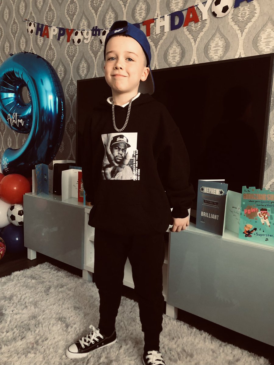 Chrismillar891's tweet image. The boy representing his hero @icecube 💙