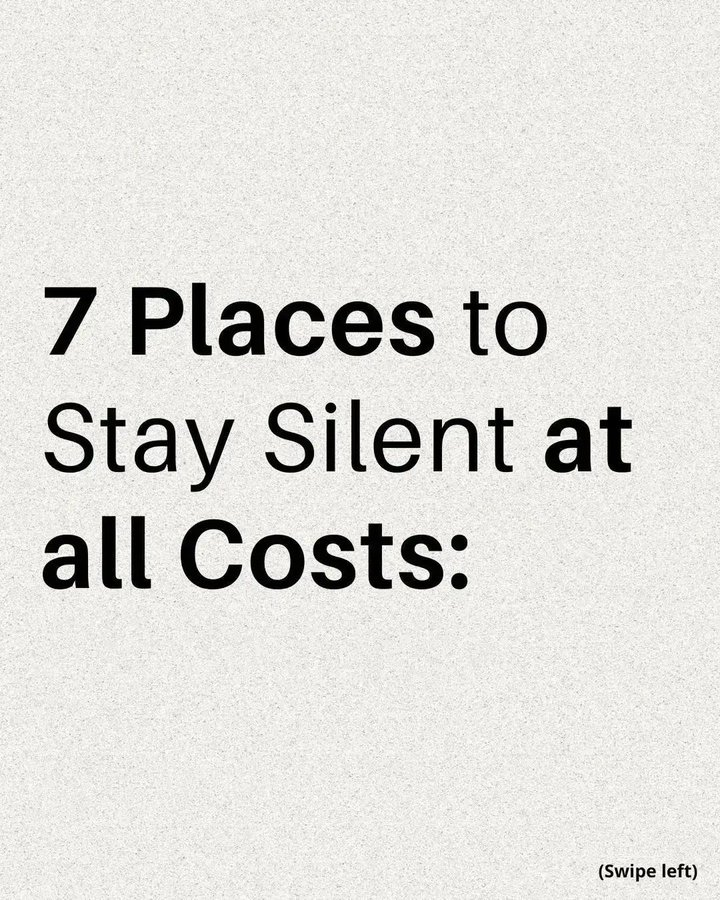 imkaraliang's tweet photo. 7 places to stay silent at all costs: https://t.co/t4AWTH0AwA