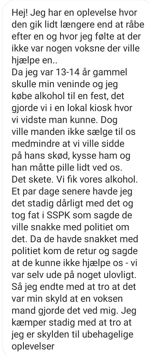 EspDanmark's tweet photo. at blive seksualiseret fra en tidlig alder og oplevelsen af at det bagatelliseres eller endda at man får at vide, at det er ens egen skyld, hører vi ofte

Og det fører til at man selv begynder at normalisere det, eller føler sig som "for meget" hvis man klager

#DaJegVar

🧵👇 https://t.co/eWGnbgsh07