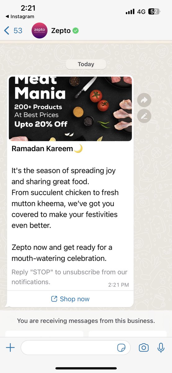 BegamTalks's tweet photo. Wow! Didn’t know we had another month of fasting beginning today 🤣 all this for ignorant marketing @zeptocares #zepto https://t.co/N9OS8nlPlV