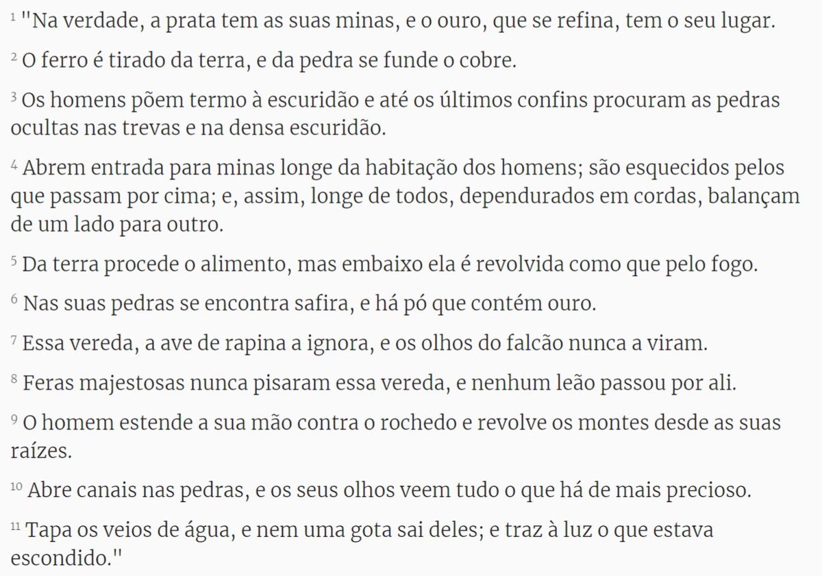 Jair47240183's tweet photo. Jó 28:1-11 - Nova Almeida Atualizada(NAA)
https://t.co/gDi4IfGFUS 

#Bíblia  #BíbliaNAA  #NAA  #Jó28  #rpSp  #Deus  #Jó  #sofrimento  #sabedoria  #temoraDEUS  #temor_a_DEUS  #LEIA_A_BÍBLIA  #ESTUDE_A_BÍBLIA  #CONHEÇA_A_BÍBLIA  @bibliaonline https://t.co/PPwZQ8Melu