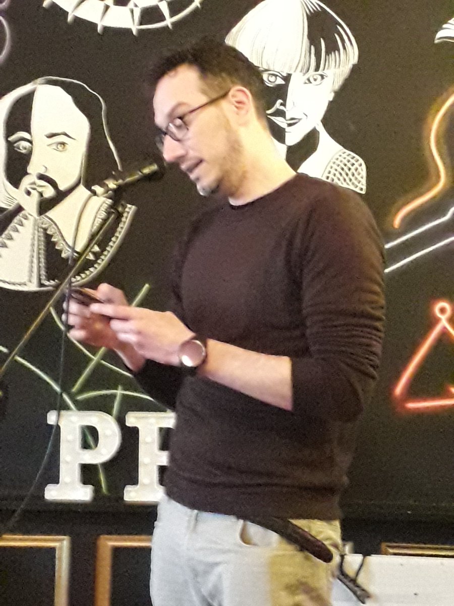 PoetryCafeEB's tweet photo. 'What cosmic fluke of fate' 
Beautiful #poetry shared at April's open mic by @DannydeOliveir8 

Join us in May... all free, all fab and all for you! Look out for new venue details on here, Facebook or our website. 
#openmic #community #Eastbourne https://t.co/XsBvXmDRpT